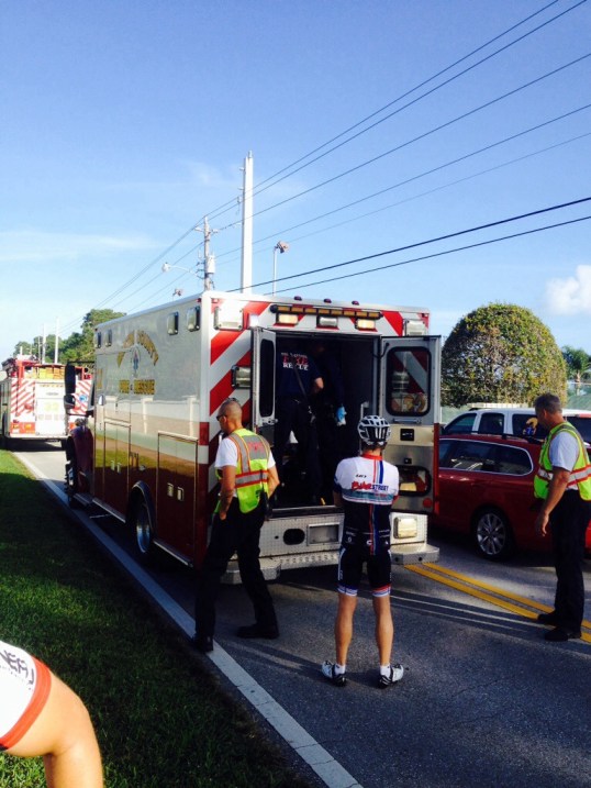 ambulance at crash site