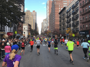 1st Ave is a runner's path on Marathon Day